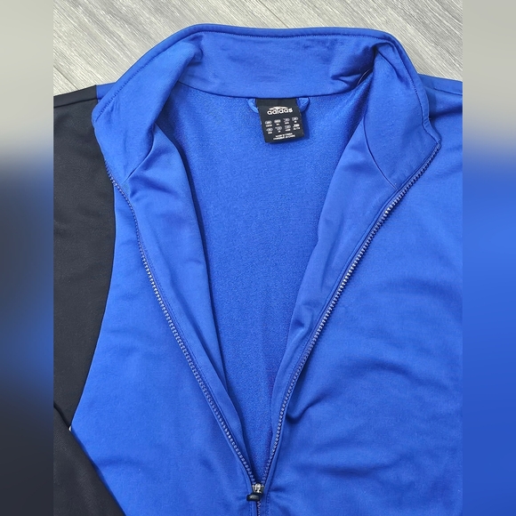 Adidas Men's XL Blue & Black Full-Zip Track Jacket - Embroidered Logo - Picture 5 of 13
